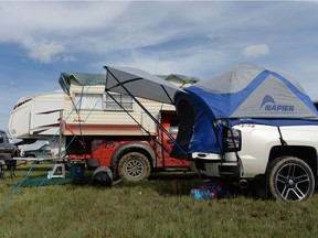 RVs, campers and tents parked in the Craven Country Jamboree campgrounds in Craven, Sask. on Thursday July 14, 2016. MICHAEL BELL