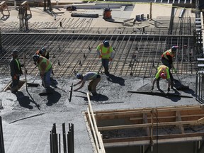 Provincial government infrastructure projects like the Saskatoon children's hospital are providing jobs during the economic downturn.