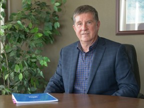 Terry Paton, provincial comptroller, at his office in Regina. Paton said the $845-million pension adjustment the province took this year is the largest ever, but should gradually diminish over time.