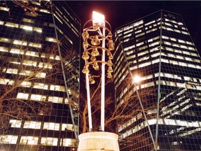 The glockenspiel, pictured in 1992, at the corner of 12th Avenue and Scarth Street.