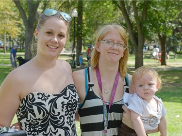 Cassandra Bruce, Sally Koepke, and Benjamin Blair at I Love Regina Day held at Victoria Park in Regina, Sask. on Saturday Aug. 27, 2016.