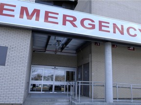 The emergency room entrance at Regina's Pasqua Hospital.
