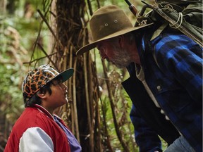 Julian Dennison (left) and Sam Neill star in Hunt For Wilderpeople.