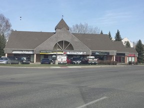 A photo of the strip mall at Assiniboine Avenue East and Boyle Street in Regina where the proposed prayer hall would be located.