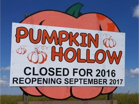 Pumpkin Hollow announced it will be closed for the 2016 season as the owners work on improvements.