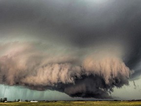 A severe storm hit the Melville, Sask., area on July 31, 2016.