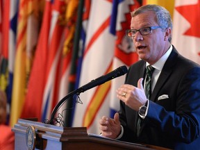 Premier Brad Wall introduced a new provincial cabinet at Government House in Regina on Tuesday.