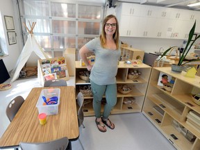 Mehley Macdonald stands in her kindergarten class at Seven Stones School.