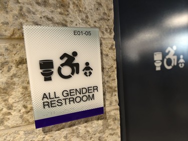 All gender restroom at the new Mosaic Stadium.