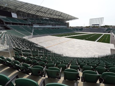 REGINA SK: AUGUST 31, 2016 – The new Mosaic Stadium in Regina during a media tour on Wednesday, August 31, 2016.  The City of Regina along with partners from the Government of Saskatchewan, Saskatchewan Roughriders Football Club announced the substantial completion of the PCL Construction portion of the Regina Revitalization Initiative Stadium Project (RRI) on Wednesday, August 31 at 1 p.m. DON HEALY / Regina Leader-Post