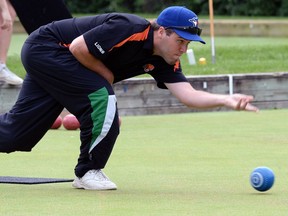 Jon Pituley of Regina, shown in this 2013 photo, was part of a championship-winning men's pairs lawn bowling team at nationals.