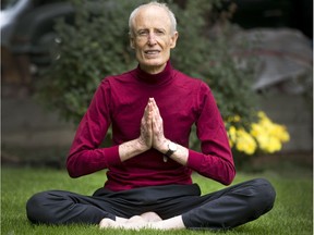 David Edney, yoga teacher demonstrates a yoga pose (GordWaldner/Saskatoon StarPhoenix)