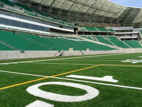 The turf at the New Mosaic Stadium on Wednesday. DON HEALY/Regina Leader-Post