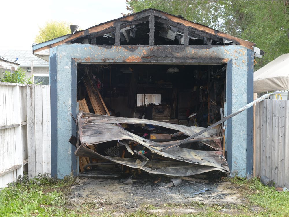 Garbage can fires cause damage to two garages Regina Leader Post
