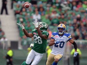 Receiver Caleb Holley, 88, has been impressive in his first three games with the Saskatchewan Roughriders.