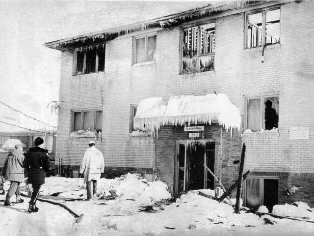 Michael John Morrison, 57, was arrested in Calgary for manslaughter in the deaths of Rose Woznesensky, Gladys Evangeline Christie and Alexander "Sandy" Kostichuk as well as for assault causing bodily harm for severely injuring Melinda Woznesensky in relation to a fire at an apartment building in 1100 block of McIntosh Street in 1974. 