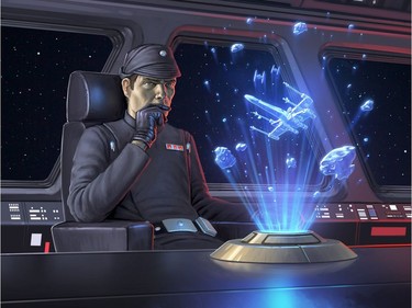 A drawing of an imperial officer from the Star Wars universe by Regina illustrator Joel Hustak.