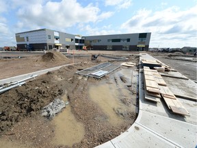 A P3 school under construction on 5125 Green Brooks Way in Regina in August. Permits for two $26.4- million P3 schools in Regina were issued in June, which accounts for the decline in building permit values in July, which saw one P3 school permit issued.