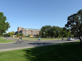 The area of Wascana Centre affected by the transfer of land to the U of R for the construction of a Conexus HQ. The 2.6 acres are directly west of Darke Hall on College Avenue.