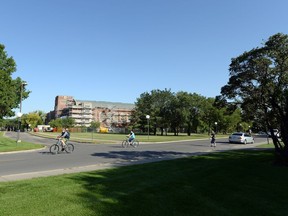 The area of Wascana Centre affected by the transfer of land to the U of R for the construction of a Conexus office building directly west of Darke Hall on College Avenue.