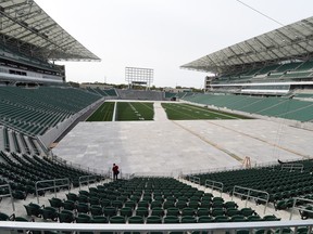 A view of the new Mosaic Stadium in Regina during a media tour on Aug. 31.