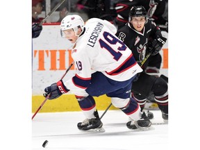 Regina Pats centre Jake Leschyshyn, shown in action during the playoffs last season, is excited to play a larger role in Friday's home opener against the Prince Albert Raiders.