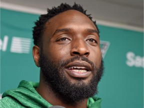 Newly signed Saskatchewan Roughriders defensive end Willie Jefferson met with the media on Wednesday at Mosaic Stadium.