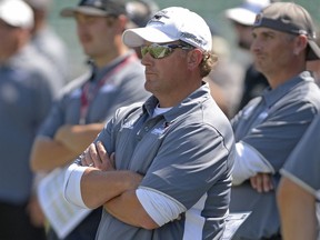 Regina Thunder head coach Scott MacAulay, shown here in a file photo, is hoping his team will rise to the occasion Saturday against the visiting Saskatoon Hilltops.