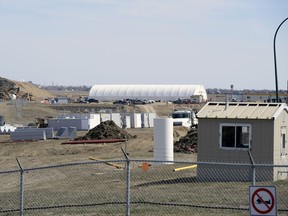 Construction site of new wastewater treatment plant in Regina in April. A $3-million building permit was issued for the plant in August, according to the City of Regina's monthly building permit report.