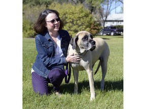 Sharilyn McCracken enjoys walking Molly, one of her Great Danes. Before Sharilyn had a double lung transplant 12 years ago, walking dogs was out of the question.