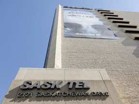As the last government-owned phone company in North America, SaskTel faces an uncertain future. SaskTel's office tower is shown in downtown Regina.