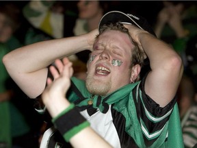 The Saskatchewan Roughriders have put their fans through some emotional hurt in the past. As seen above when Rider fan Aaron Strain was in agony  watching his team lose the Grey Cup at TCU Place in 2009.