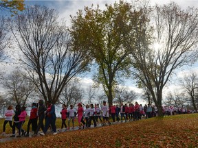 A cancer fundraising walk held at the T.C. Douglas building in Regina, Sask. on Sunday Oct. 2, 2016.