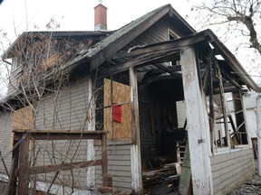 Fire damaged a home at 835 Robinson St. after 5 p.m. on Saturday, Oct. 29.