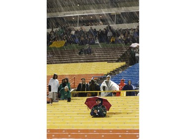Not every Rider fan was deterred by Saturday's wild weather.