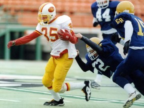 Jon Ryan of the Sheldon-Williams Spartans, 35, had a monster game against the Saskatoon Evan Hardy Souls in the 1999 provincial 4A football final on Taylor Field.