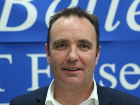 Mayor elect for Moose Jaw, Fraser Tolmie, on election night in Moose Jaw on Wednesday, Oct. 27. Jane Gerster/Moose Jaw Times-Herald