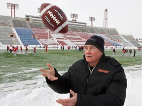 Larry Robinson, shown in 2010, kicked the game-winning field goal for the Calgary Stampeders in the deciding game of the 1970 Western Conference final at Taylor Field.
