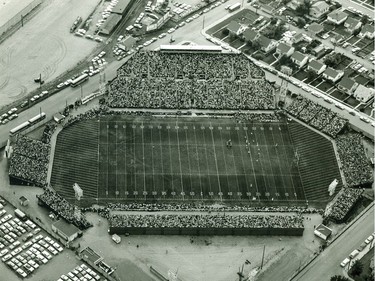 A 1950-1960 era photo of Mosaic Stadium. Courtesy Saskatchewan Sports Hall of Fame.