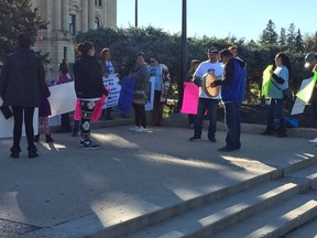 Family and friends of Nikosis Jace Cantre gathered in the front of the legislative building calling for change and to ask for support in their efforts.