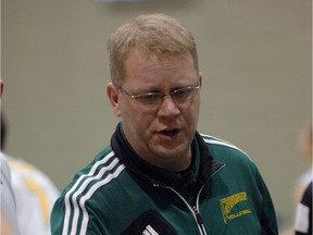 University of Regina Cougars head coach Greg Barthel, shown here in a file photo, has rebuilt his team's roster in preparation for the 2016-17 Canada West men's volleyball season.