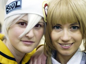 Soul Evans and Maka Albarn from the Soul Eater anime are represented by two women at Fan Expo held at Evraz Place in Regina, Sask. on Saturday May 3, 2014.