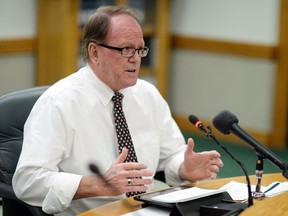 Bob Pringle, outgoing Advocate for Children and Youth, releases his final report into a child's death at the legislative building in Regina on Oct. 13, 2016.