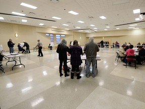 Polling station 12 at the Resurrection Church during the municipal election in Regina.