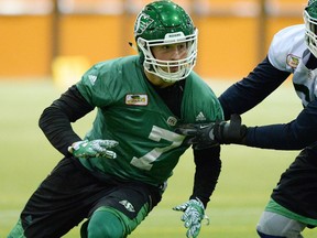 Saskatchewan Roughriders defensive end Justin Capicciotti is to face his previous CFL team, the Ottawa Redblacks, on Friday.