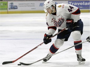 Defenceman Connor Hobbs scored twice in a losing cause Saturday night as the Regina Pats lost 5-3 to the host Victoria Royals.
