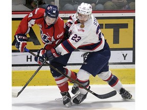 The Regina Pats and Lethbridge Hurricanes, shown in action during the 2016 WHL playoffs, met for the first time this season on Saturday in Lethbridge. The Pats prevailed 7-2.