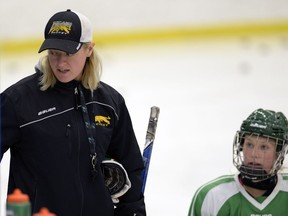 University of Regina head coach Sarah Hodges, shown here in a file photo, has high expectations for the Cougars women's hockey team this season.
