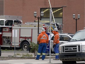 The fire department, police, SaskEnergy and SaskPower were all on the scene as a gas leak occurred in the alley of the 1800 block Hamilton Street Tuesday morning.