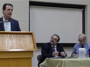 REGINCandidates for the Mayor's job in this year's civic election  (L-R)  Michael Fougere,Tony Fiacco, and Jim Elliott.